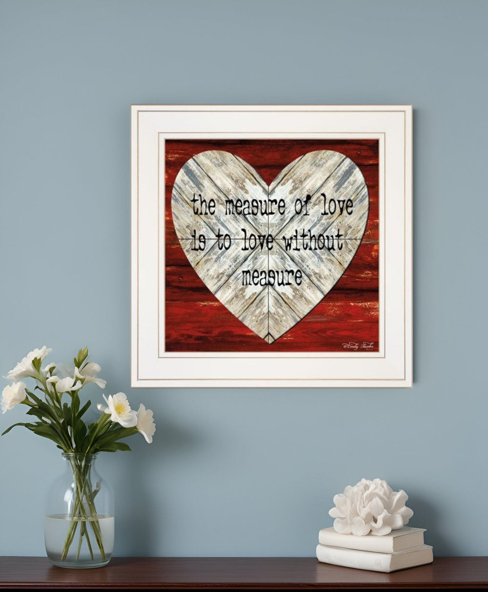 Measure of Love 1 White Framed Print Wall Art - Homeroots