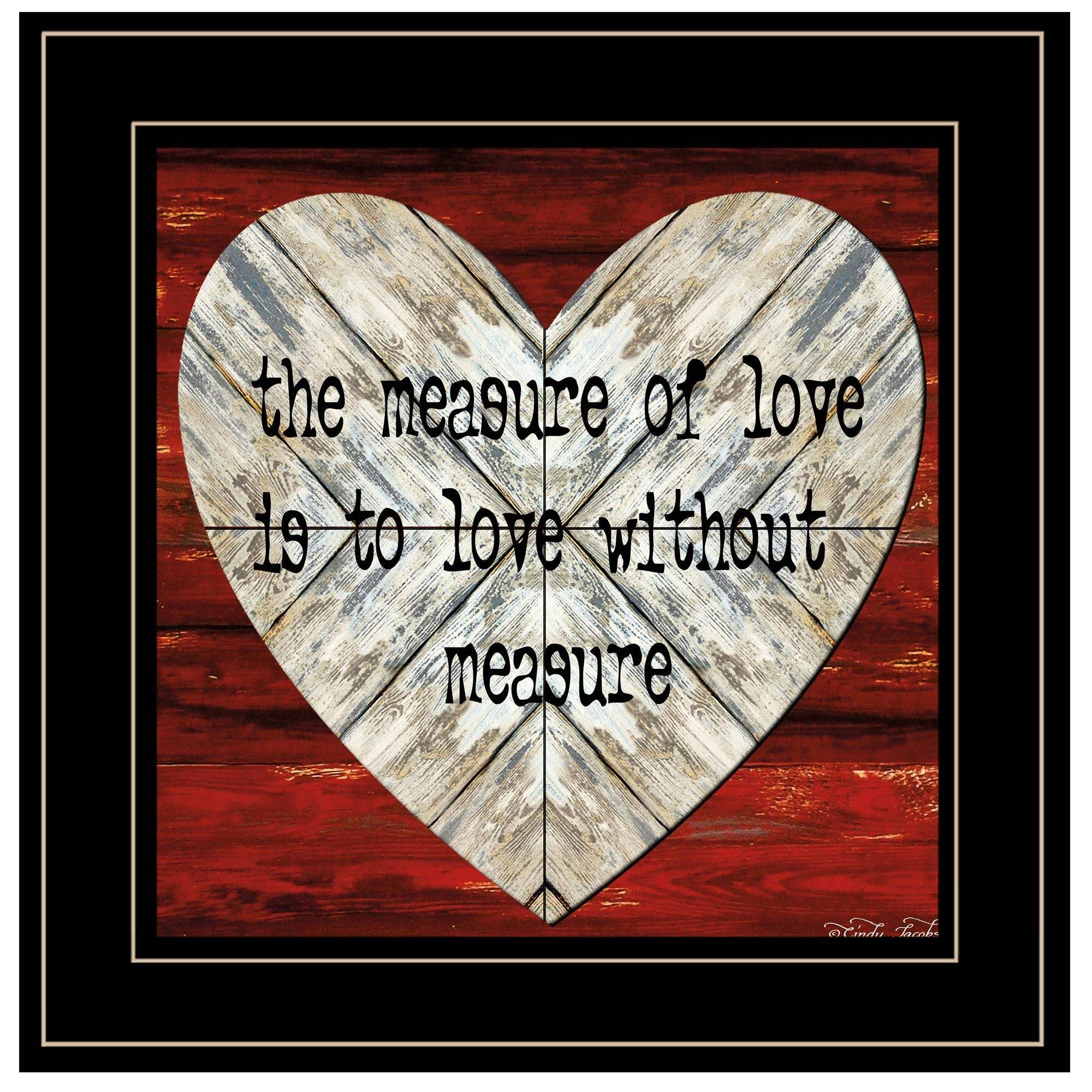 Measure of Love 2 Black Framed Print Wall Art - Homeroots - Flyclothing LLC