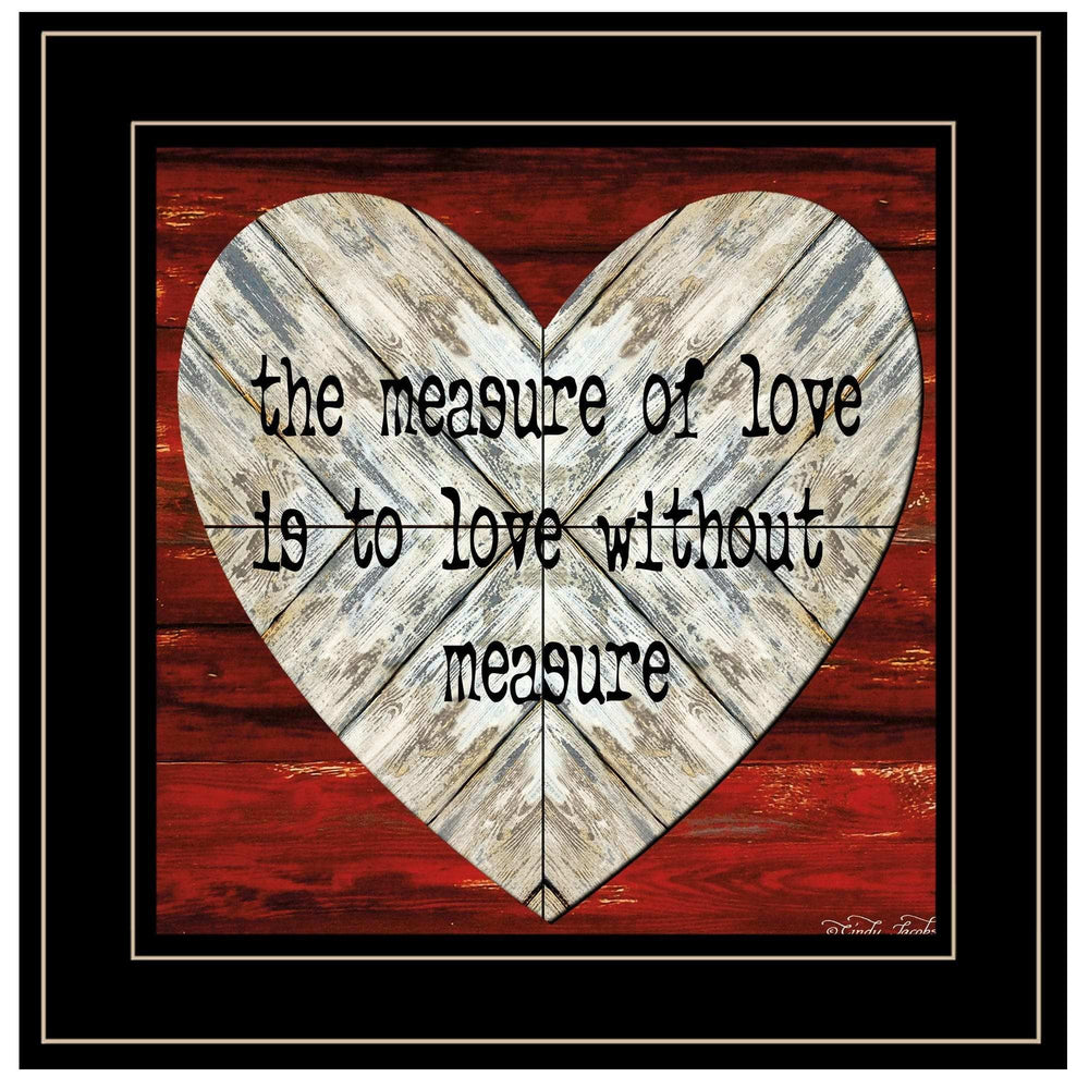 Measure of Love 2 Black Framed Print Wall Art - Homeroots - Flyclothing LLC