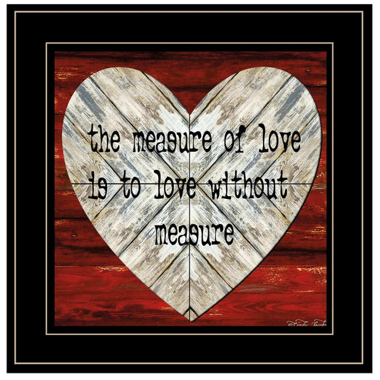 Measure of Love 2 Black Framed Print Wall Art - Homeroots - Flyclothing LLC
