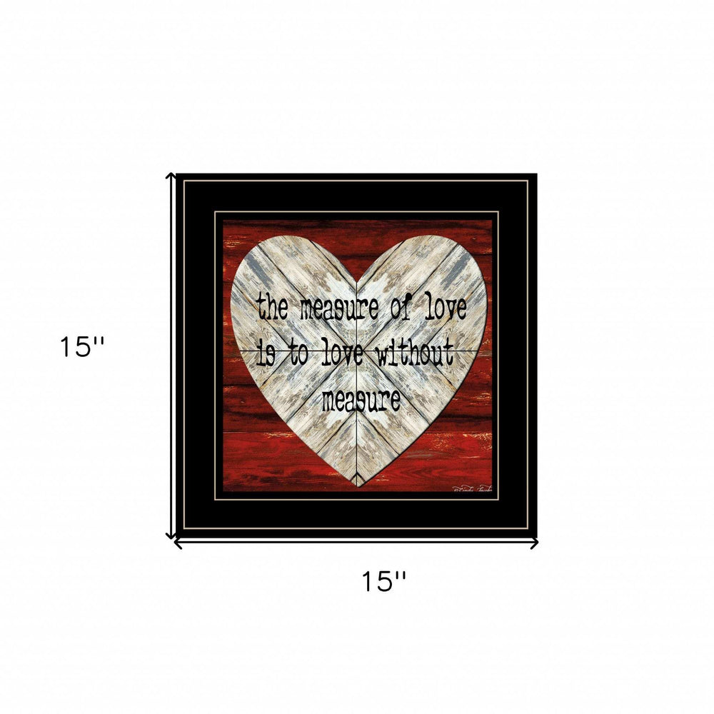 Measure of Love 2 Black Framed Print Wall Art - Homeroots - Flyclothing LLC