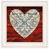 Love is Patient 1 White Framed Print Wall Art - Homeroots - Flyclothing LLC