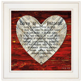 Love is Patient 1 White Framed Print Wall Art - Homeroots