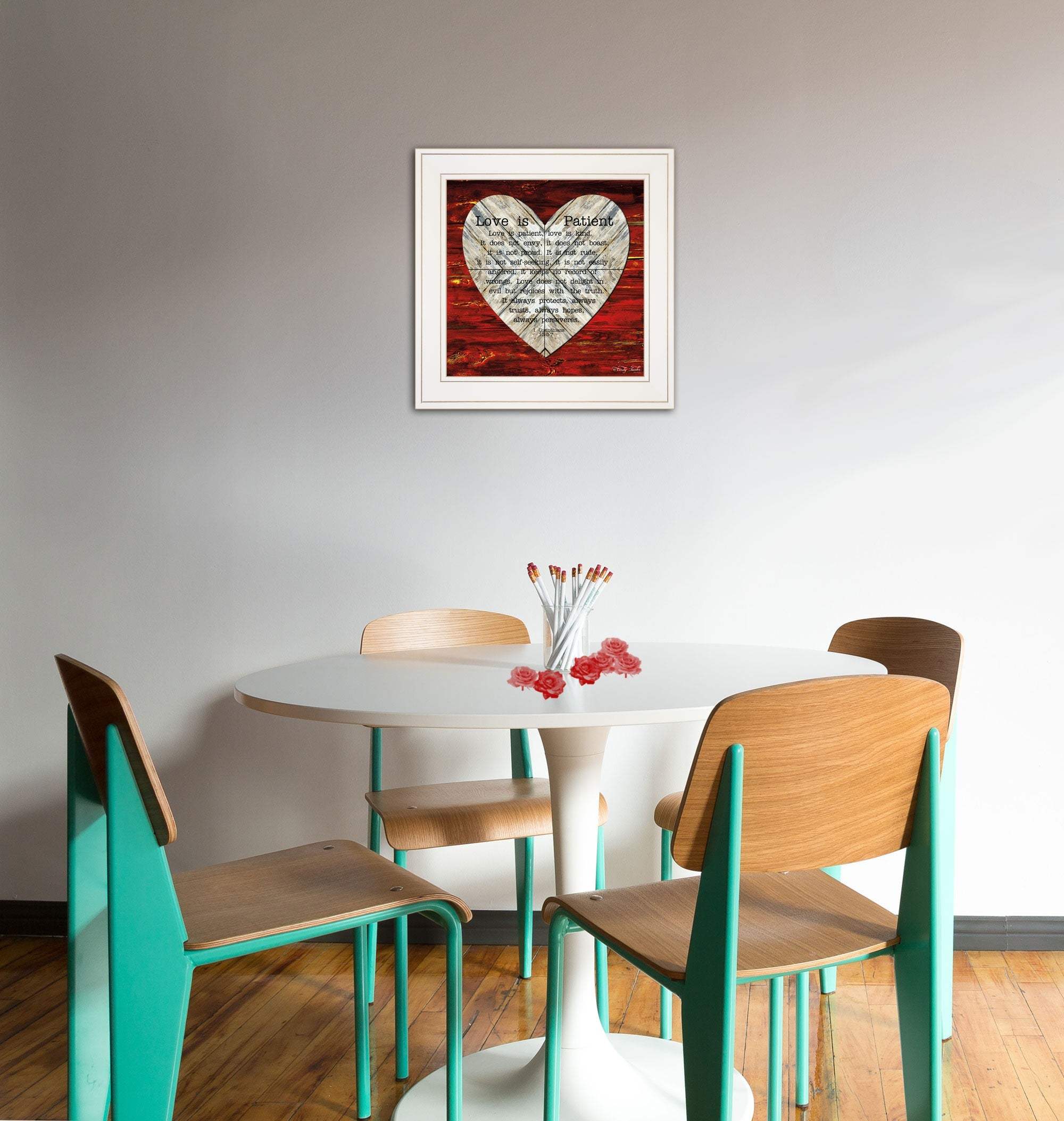 Love is Patient 1 White Framed Print Wall Art - Homeroots - Flyclothing LLC