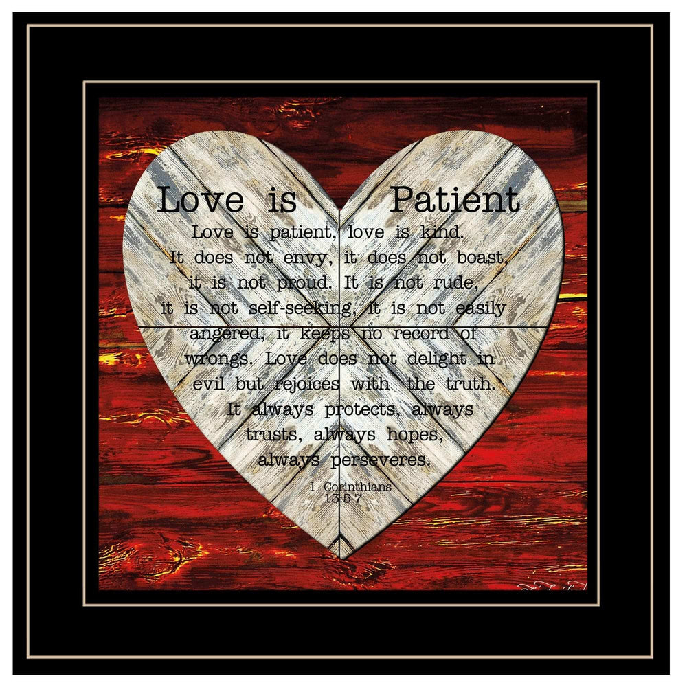 Love is Patient 2 Black Framed Print Wall Art - Homeroots - Flyclothing LLC
