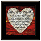 Love is Patient 2 Black Framed Print Wall Art - Homeroots