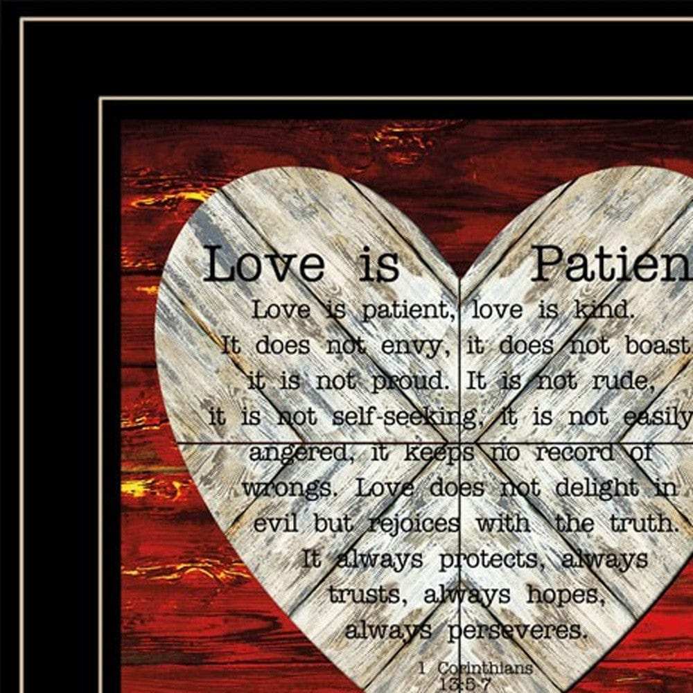 Love is Patient 2 Black Framed Print Wall Art - Homeroots - Flyclothing LLC