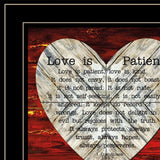 Love is Patient 2 Black Framed Print Wall Art - Homeroots