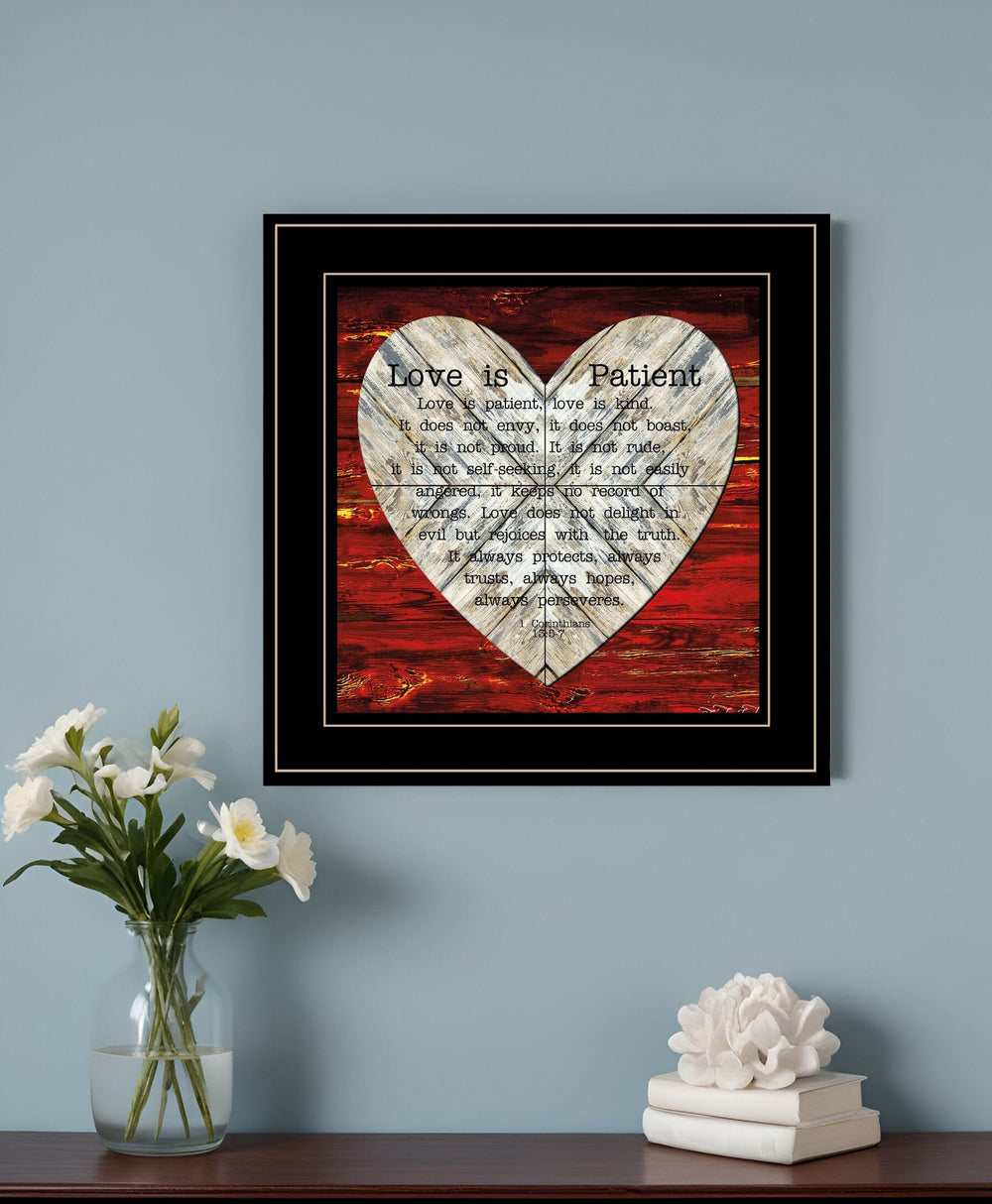 Love is Patient 2 Black Framed Print Wall Art - Homeroots