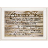 A Farmers Prayer 1 White Framed Print Wall Art - Homeroots