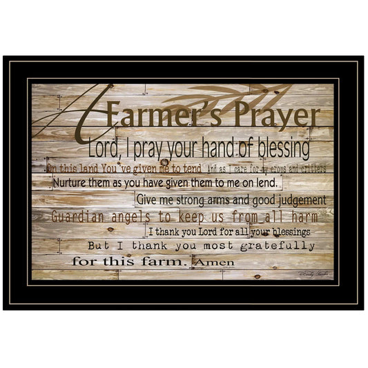 A Farmers Prayer 2 Black Framed Print Wall Art - Homeroots - Flyclothing LLC