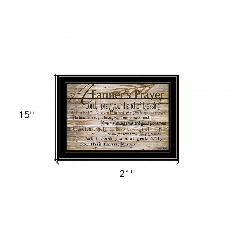A Farmers Prayer 2 Black Framed Print Wall Art - Homeroots - Flyclothing LLC