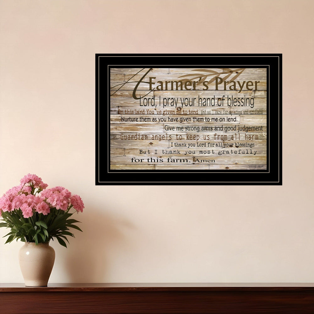 A Farmers Prayer 2 Black Framed Print Wall Art - Homeroots