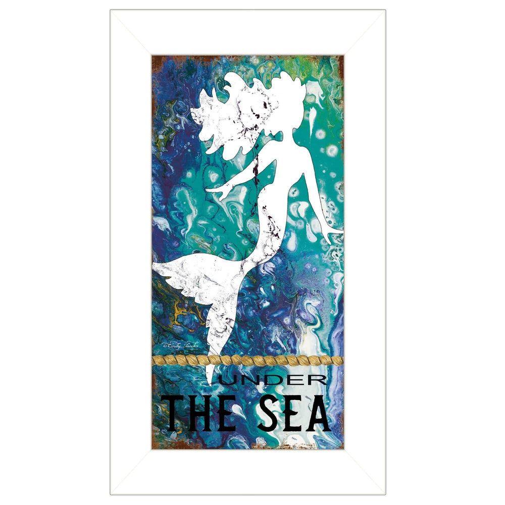 Under the Sea 1 White Framed Print Wall Art - Homeroots - Flyclothing LLC