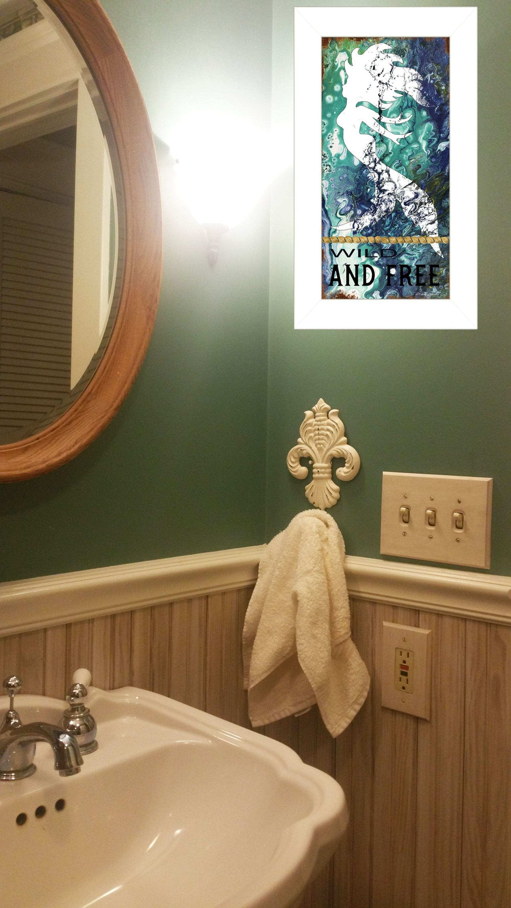 Wild and Free 1 White Framed Print Wall Art - Homeroots - Flyclothing LLC