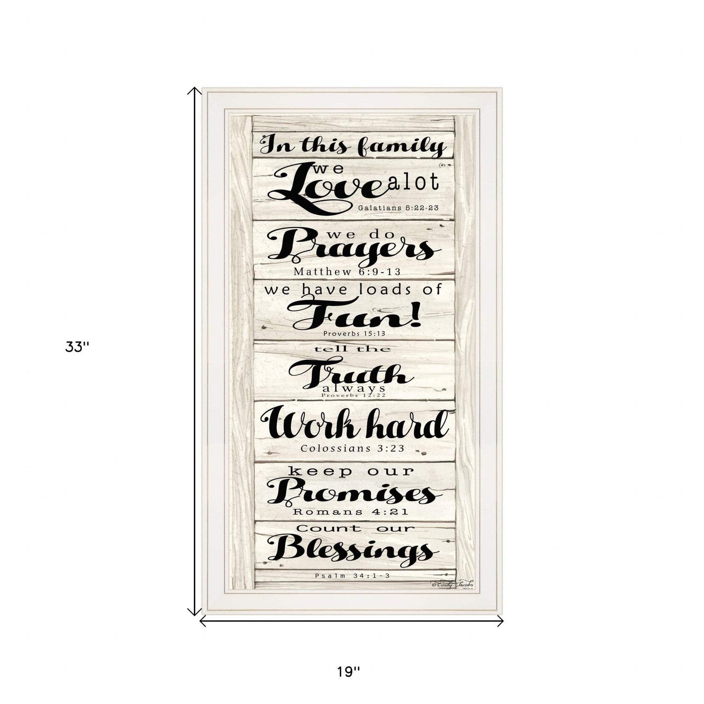 In this Family 1 White Framed Print Wall Art - Homeroots - Flyclothing LLC