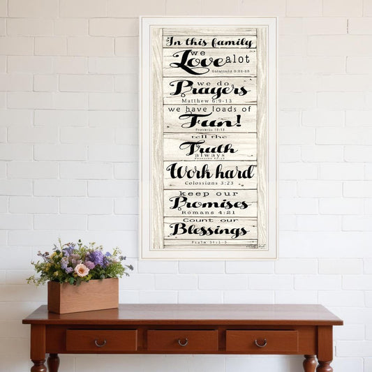 In this Family 1 White Framed Print Wall Art - Homeroots