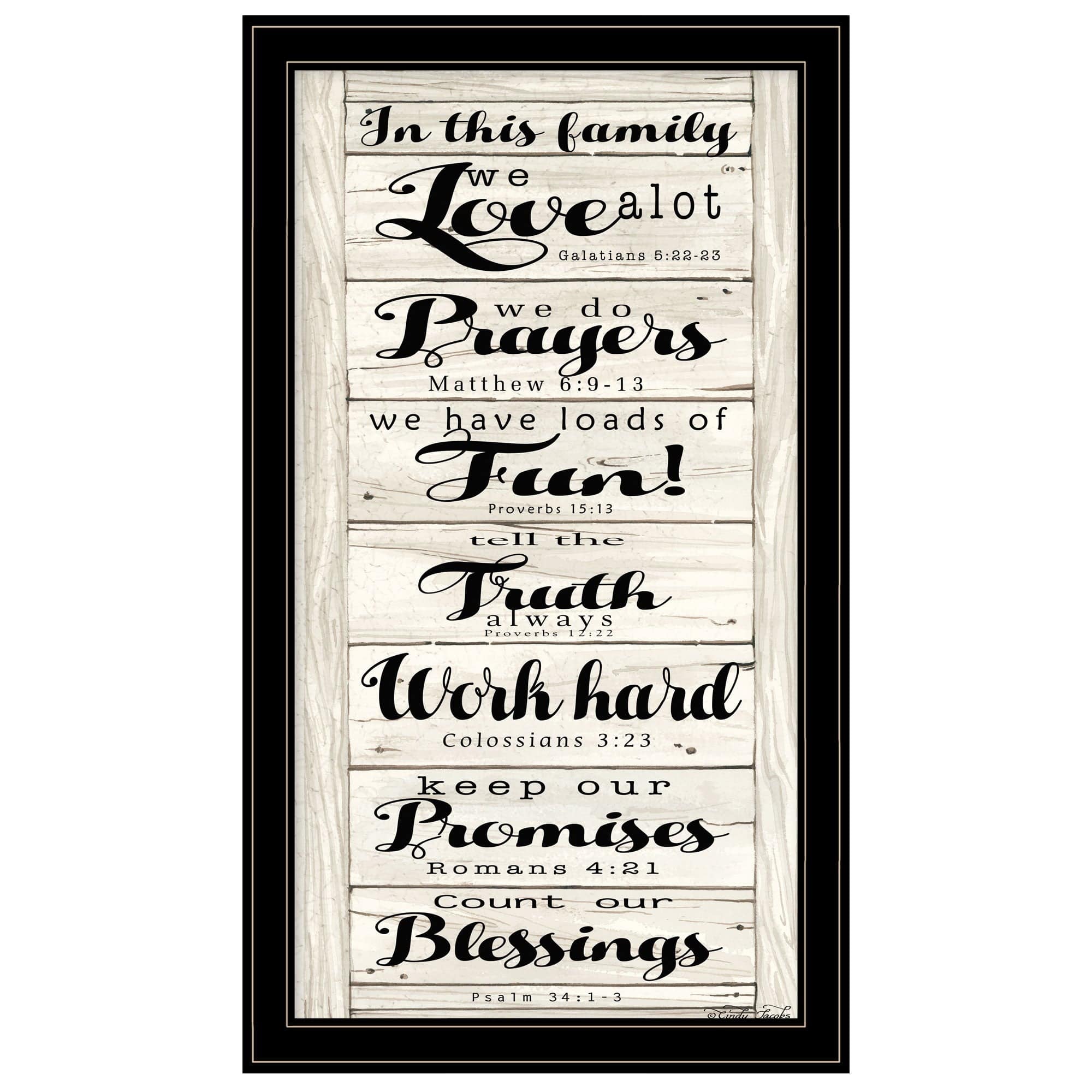 In this Family 2 Black Framed Print Wall Art - Homeroots