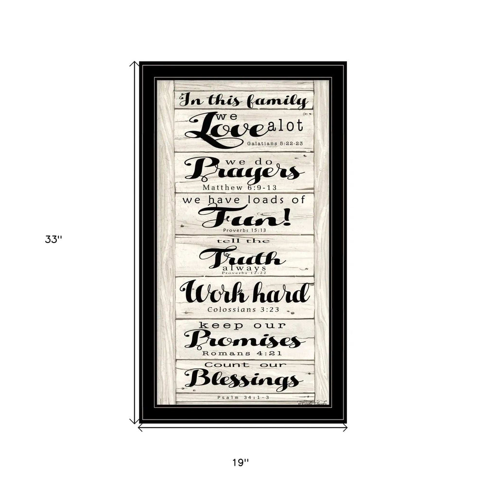 In this Family 2 Black Framed Print Wall Art - Homeroots - Flyclothing LLC