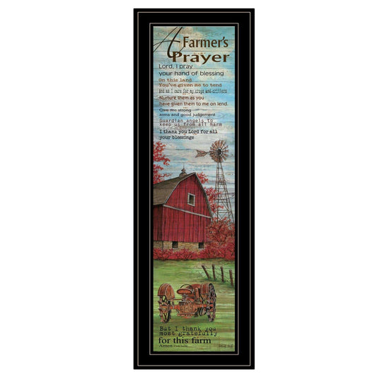 Farmers Prayer 2 Black Framed Print Wall Art - Homeroots - Flyclothing LLC