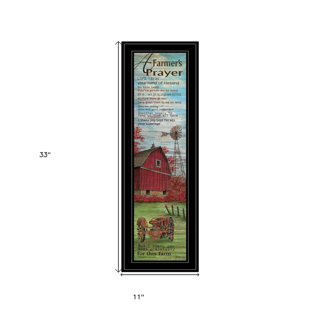 Farmers Prayer 2 Black Framed Print Wall Art - Homeroots - Flyclothing LLC