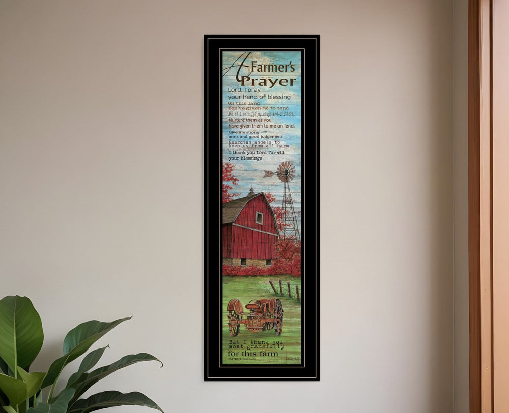 Farmers Prayer 2 Black Framed Print Wall Art - Homeroots