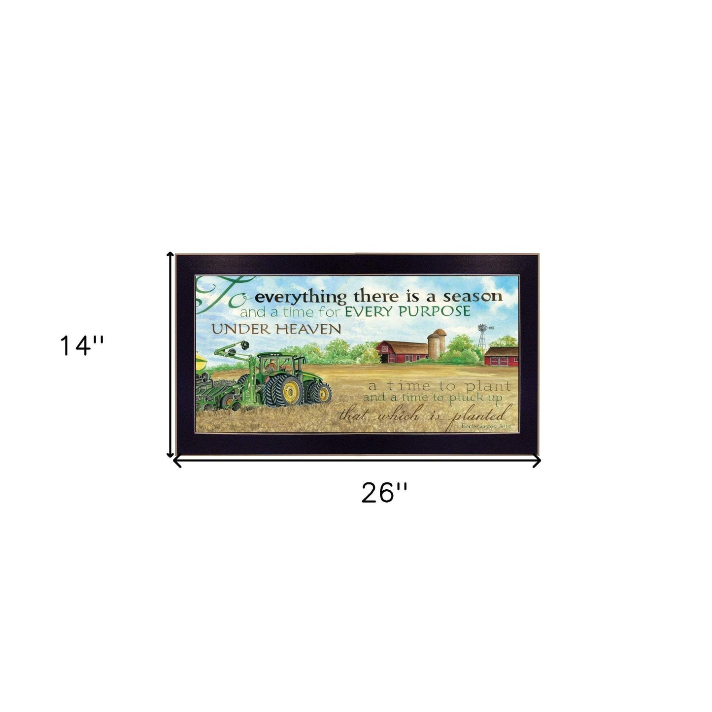 To Everything Season Black Framed Print Wall Art - Homeroots - Flyclothing LLC