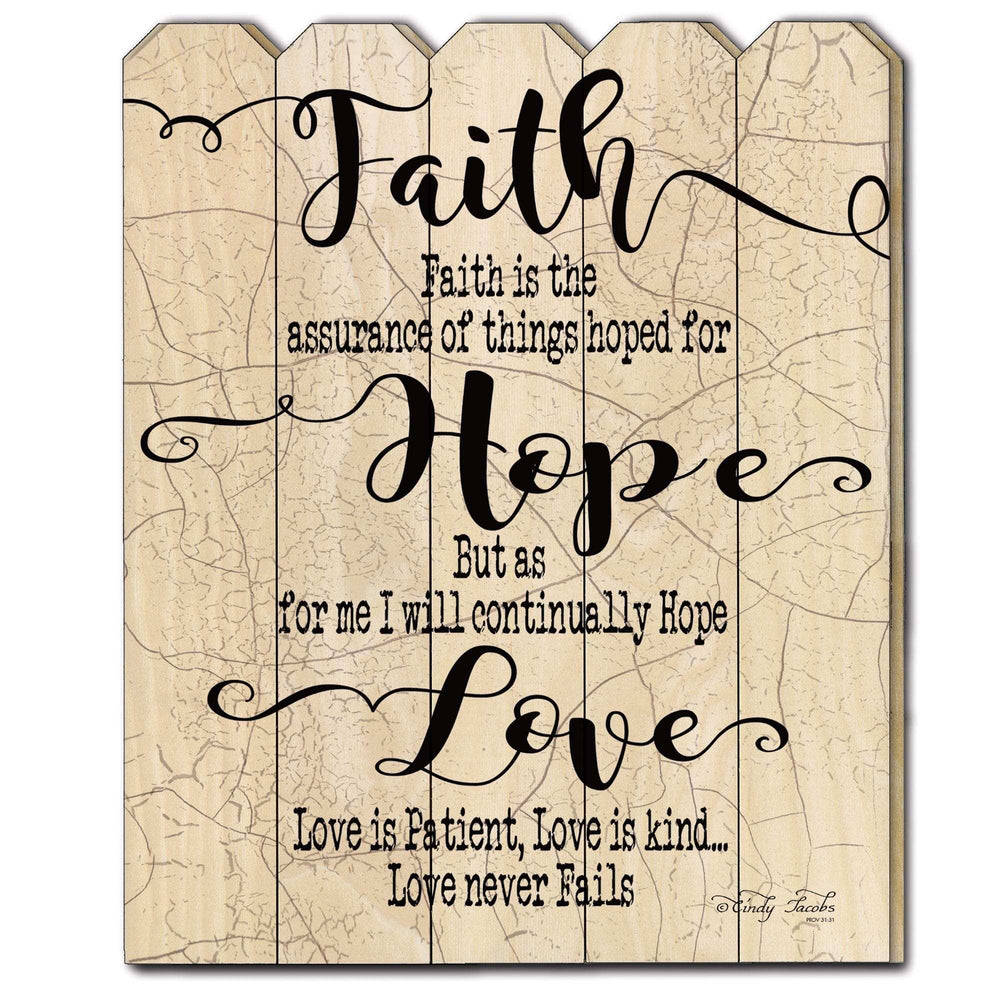 Faith Hope Love Unframed Print Wall Art - Homeroots - Flyclothing LLC
