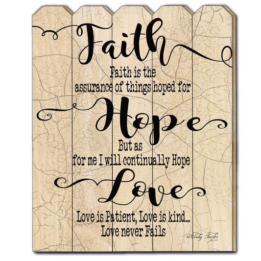 Faith Hope Love Unframed Print Wall Art - Homeroots
