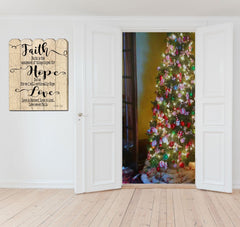 Faith Hope Love Unframed Print Wall Art - Homeroots