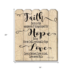 Faith Hope Love Unframed Print Wall Art - Homeroots