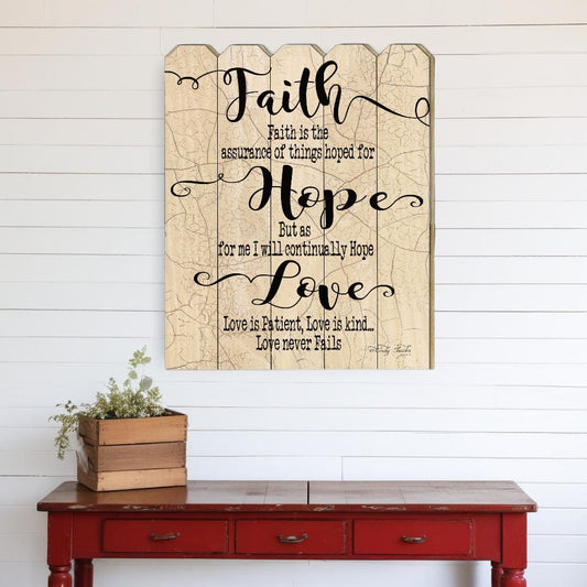 Faith Hope Love Unframed Print Wall Art - Homeroots