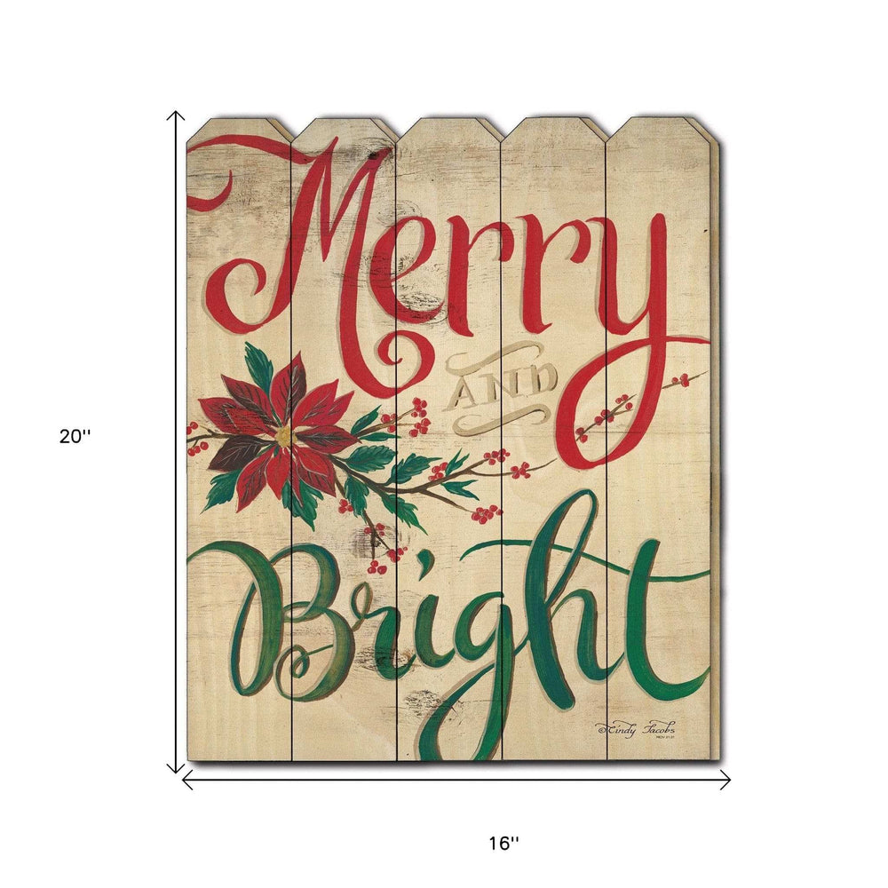 Merry and Bright Unframed Print Wall Art - Homeroots - Flyclothing LLC