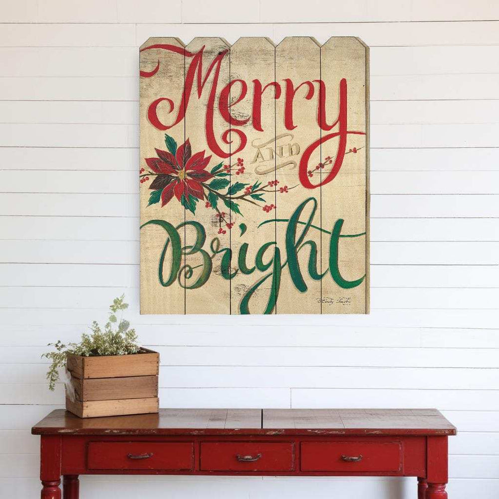 Merry and Bright Unframed Print Wall Art - Homeroots - Flyclothing LLC