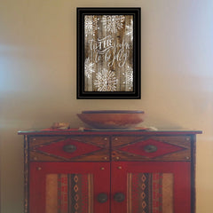 Tis the season Snowflakes 2 Black Framed Print Wall Art