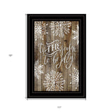 Tis the season Snowflakes 2 Black Framed Print Wall Art - Homeroots - Flyclothing LLC