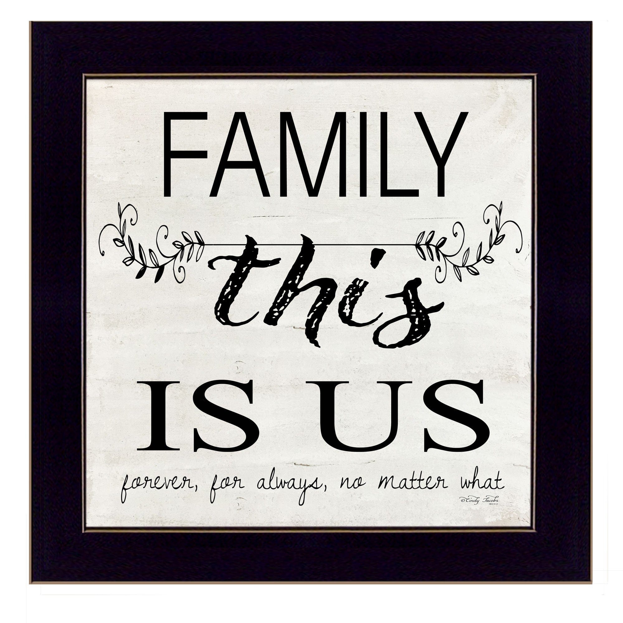 Family This is Us 1 Black Framed Print Wall Art - Homeroots