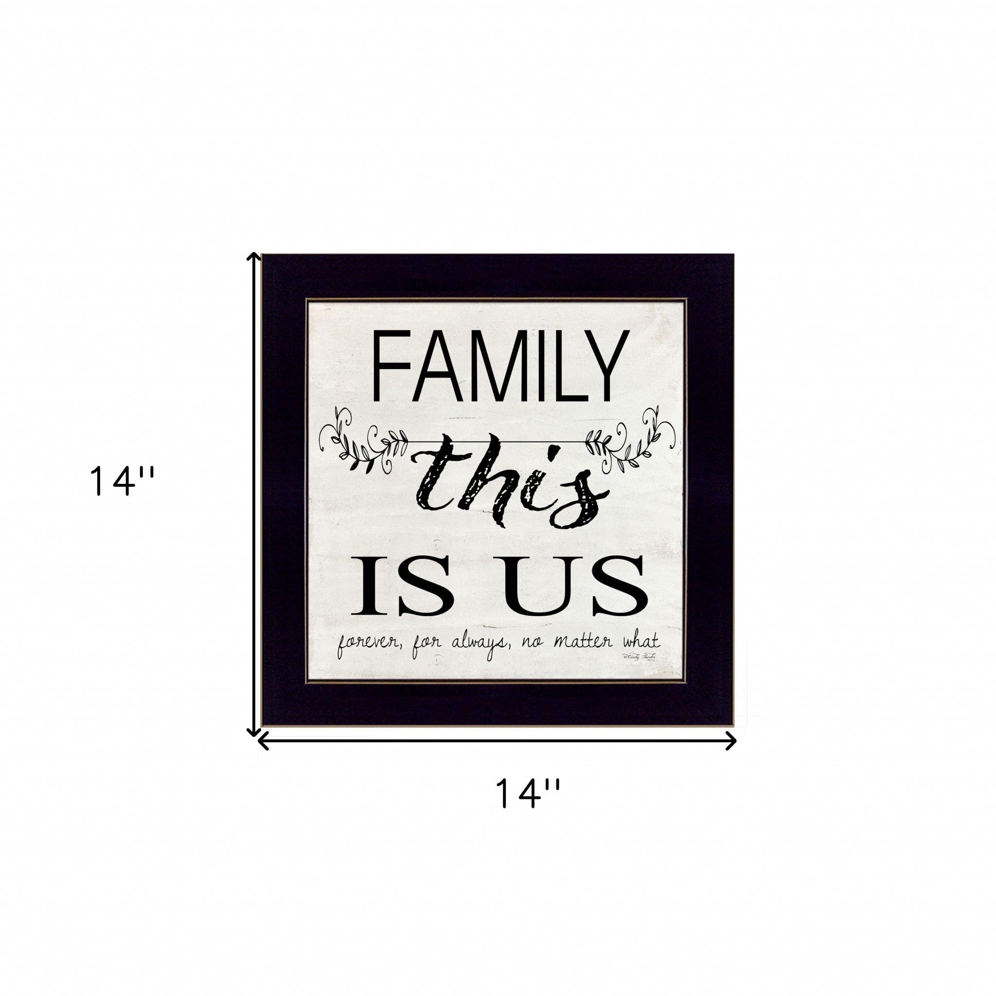 Family This is Us 1 Black Framed Print Wall Art - Homeroots