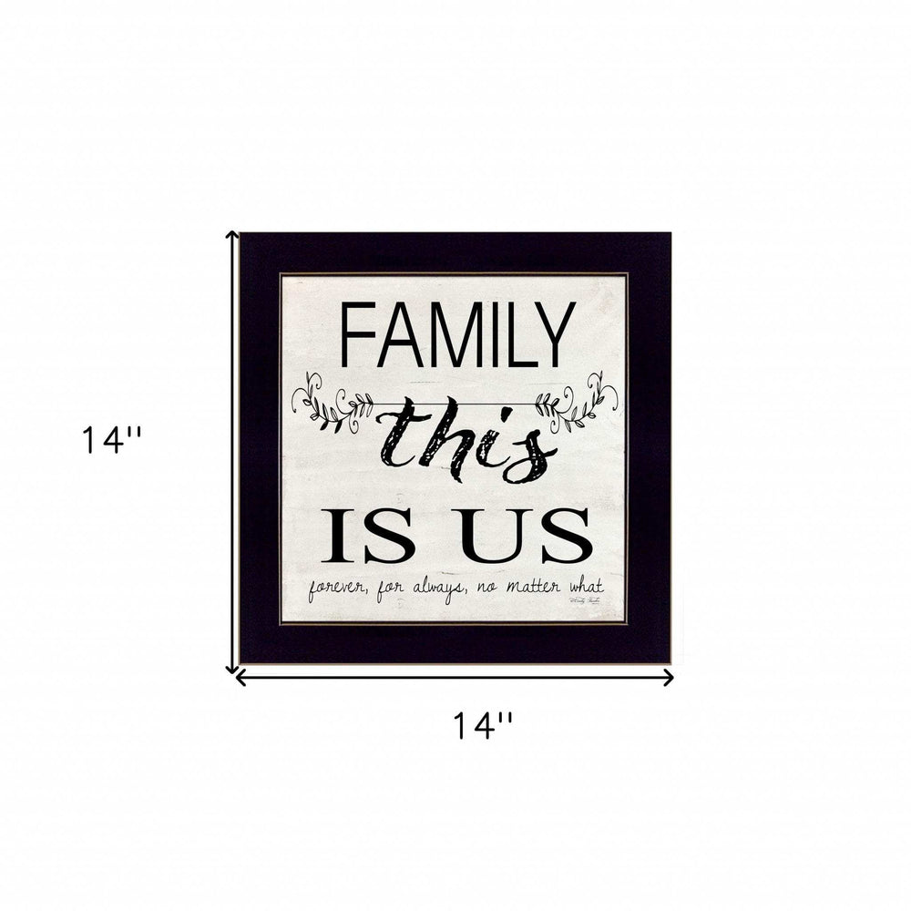 Family This is Us 1 Black Framed Print Wall Art - Homeroots - Flyclothing LLC