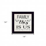 Family This is Us 1 Black Framed Print Wall Art - Homeroots