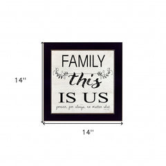 Family This is Us 1 Black Framed Print Wall Art - Homeroots