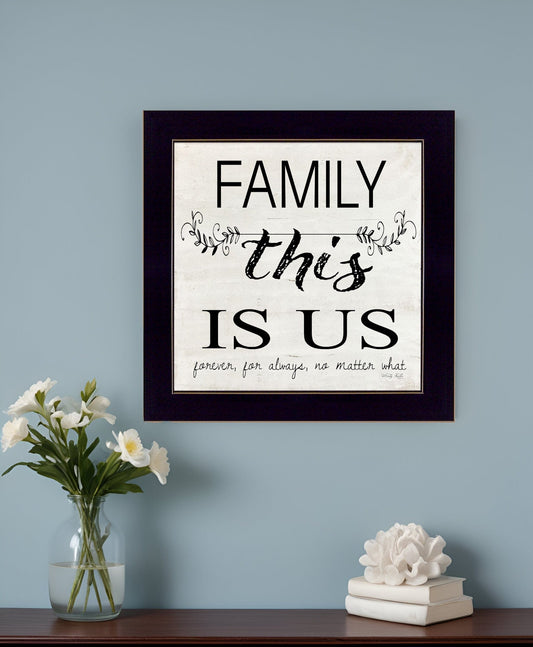 Family This is Us 1 Black Framed Print Wall Art - Homeroots