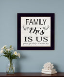 Family This is Us 1 Black Framed Print Wall Art - Homeroots
