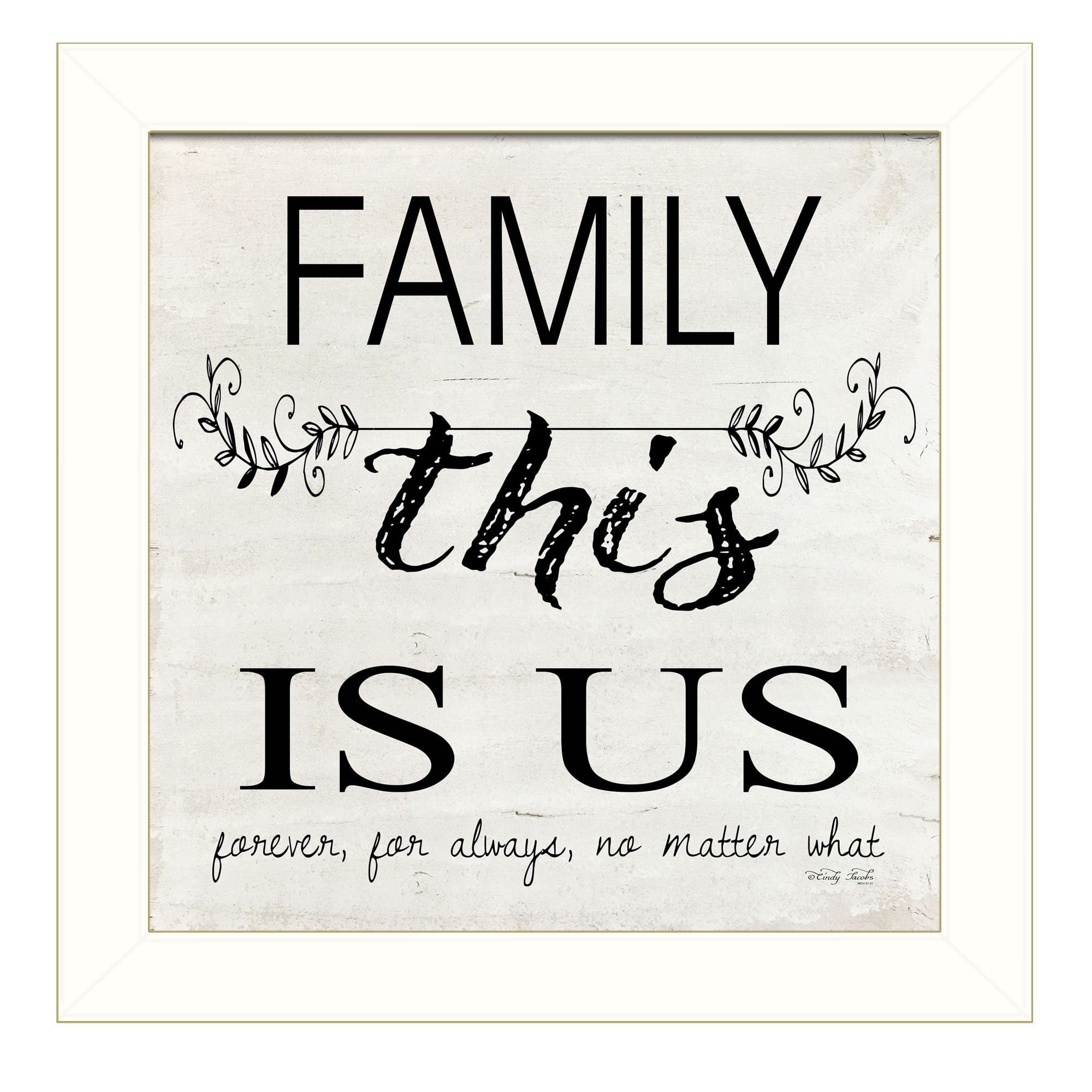 Family This is Us 2 White Framed Print Wall Art - Homeroots