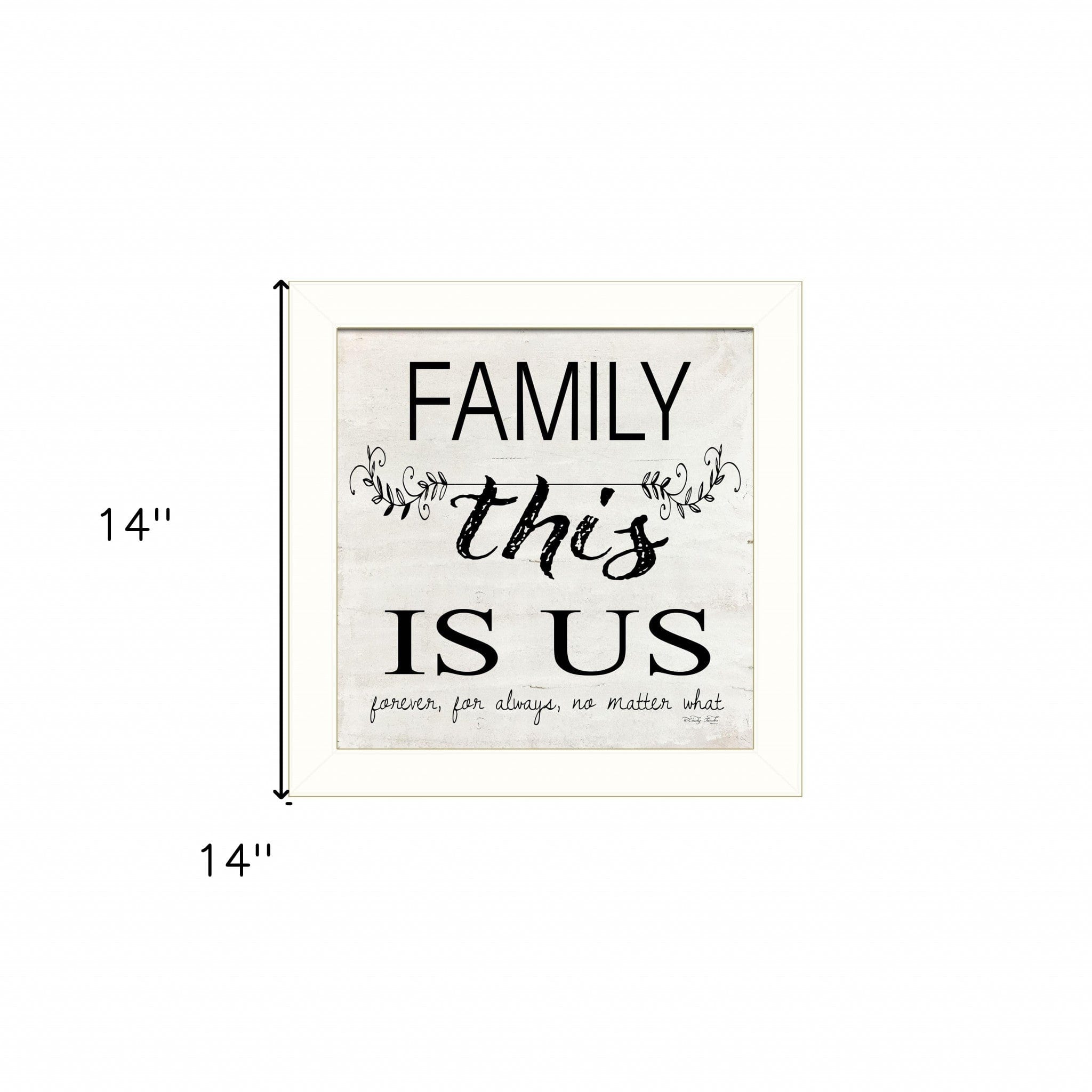 Family This is Us 2 White Framed Print Wall Art - Homeroots