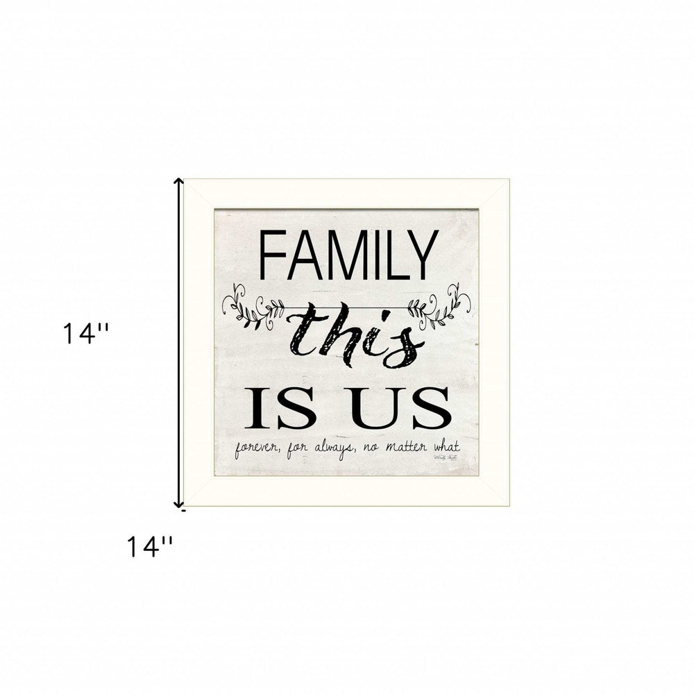 Family This is Us 2 White Framed Print Wall Art - Homeroots - Flyclothing LLC