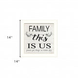 Family This is Us 2 White Framed Print Wall Art - Homeroots