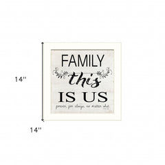 Family This is Us 2 White Framed Print Wall Art - Homeroots