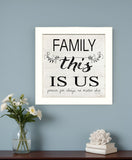 Family This is Us 2 White Framed Print Wall Art - Homeroots