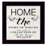 Home the Story of Who We Are Black Framed Print Wall Art - Homeroots